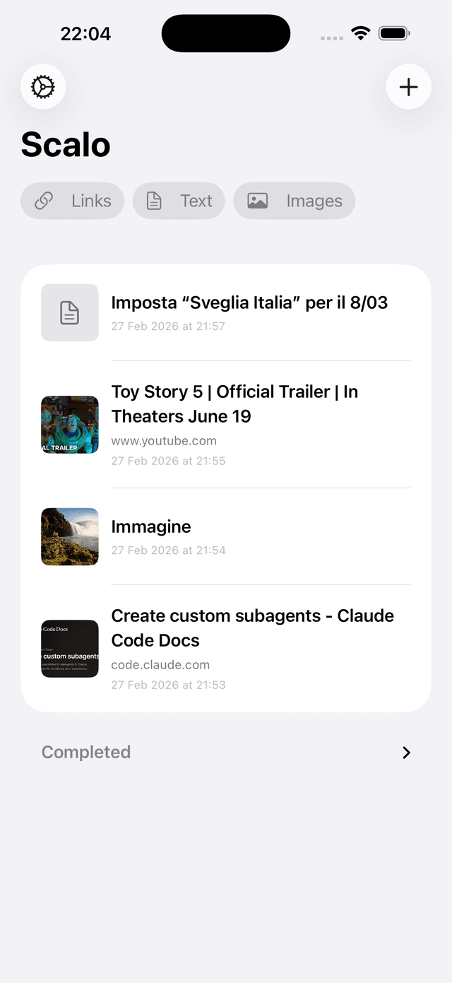 Scalo app screenshot